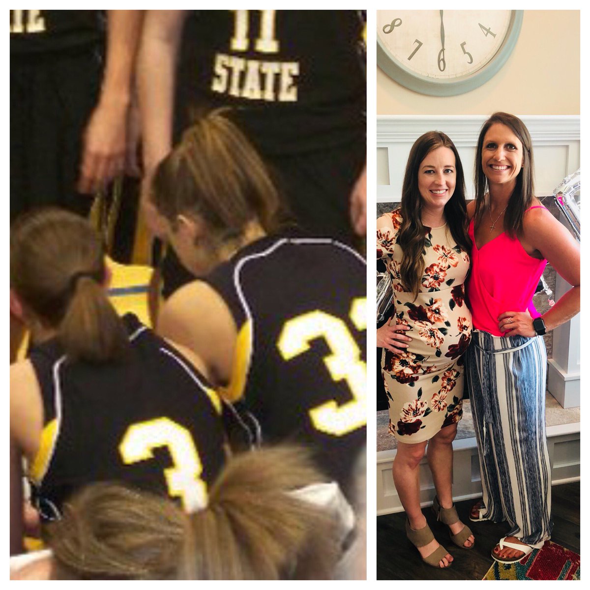 shelbyhillman33's tweet photo. Started out as teammates and became best friends! From shooting baskets, to looking like she just ate the basketball! Excited to see her in her new role as mom! #babyporter #lilmama https://t.co/GkwzyiRsYE