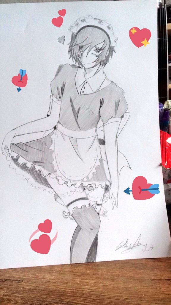 Miwa_Ishniikow's tweet photo. Eventually i have a Obsession for Makoto XD fanart from his maid dress from PD3 #Persona #persona3 #PD3 #DancingMoonNight #MakotoYuki #P3hero #PersonaMaid #fanart #anime #animemaid #animeboy #animetrap #cute #kawaii #blackwhite #Pencildrawing #genderdress #animemaidboy #animeart https://t.co/uNJmlQwc8O