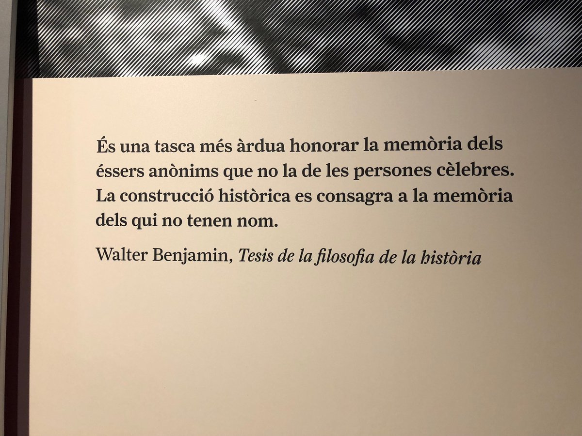 L’exposició “Desenrunar” del Museu de Granollers ⁦<a href="/MuseuG/">Museu de Granollers</a>⁩ sobre els bombardeigs que va patir la ciutat el 1938, obre amb aquesta frase de Walter Benjamin: