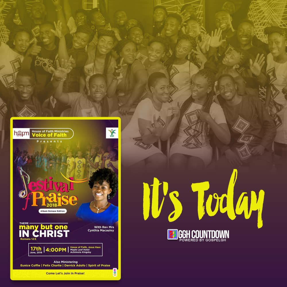 GospelGh's tweet photo. Its going down NOW!
FESTIVAL OF PRAISE 2018 is happening at House of Faith mins (maple leaf hotel - Achimota Kingsby)
Guest minister: Cynthia Mccauley.
#GGhCountDown | #GospelGh https://t.co/BpXH1K0LES