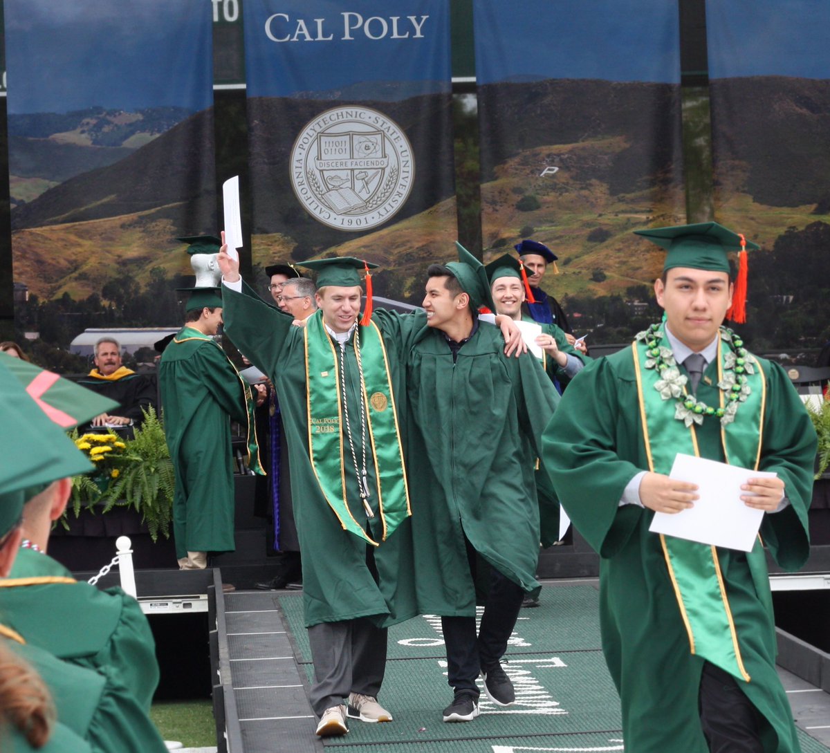CalPoly's tweet photo. Today we celebrate the graduates from the College of Engineering and the College of Architecture and Environmental Design! 🎉 https://t.co/zkhXRl1dvN