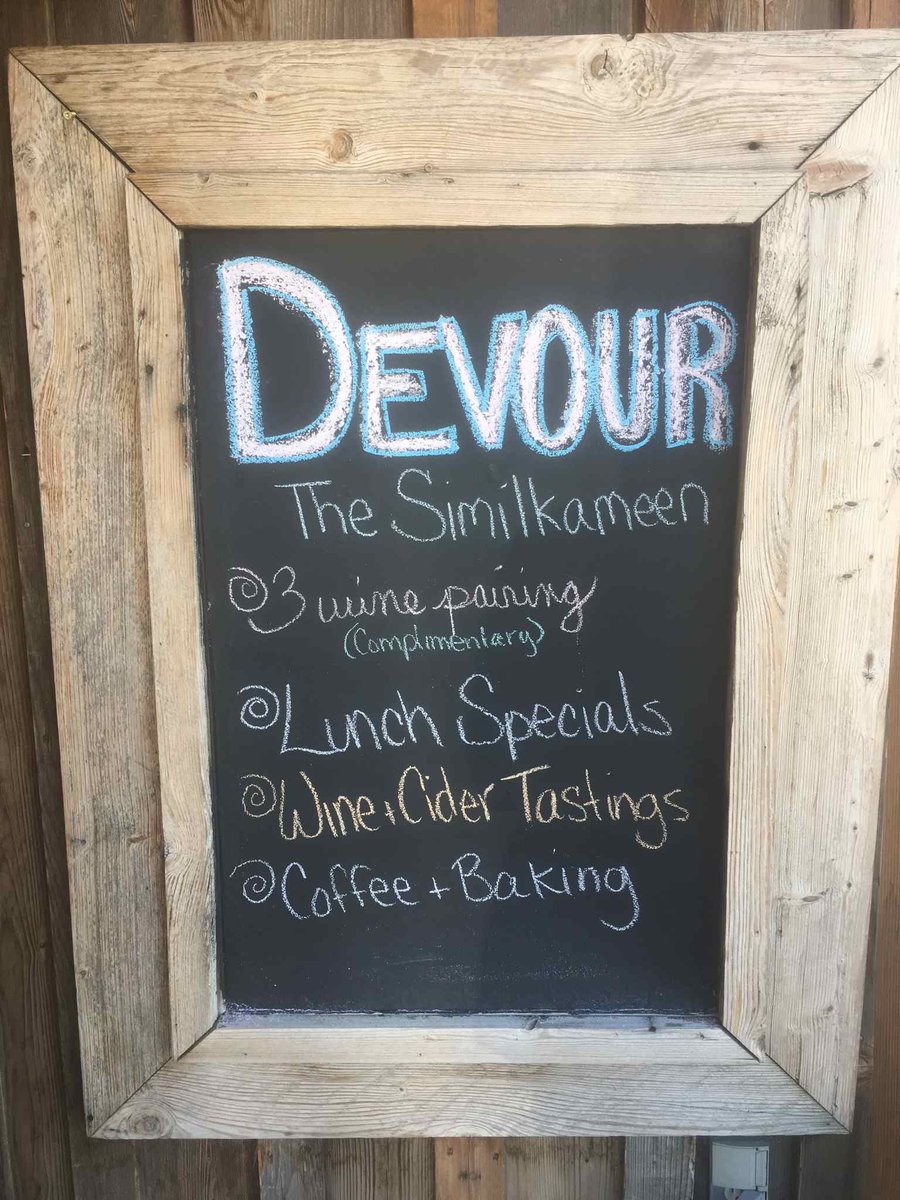 SimilkameenWine's tweet photo. Just one of the specials at our wineries for Devour! The Similkameen day - Today! This one at @RusticRootsWine. Treat the Fathers in your life to a special day!  #similkameenwine #tasteourterroir #devourosoyoos https://t.co/g0aaCk1Bxv