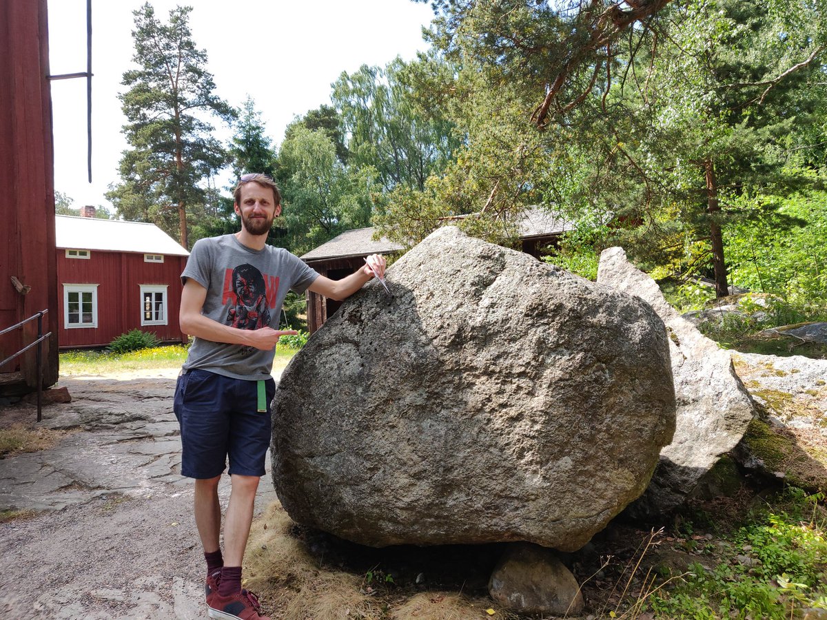 Oli_Sparrow's tweet photo. I think I live in Finland now. I mean, just look at this rock, it's marvellous! https://t.co/vJOkQJxRzp