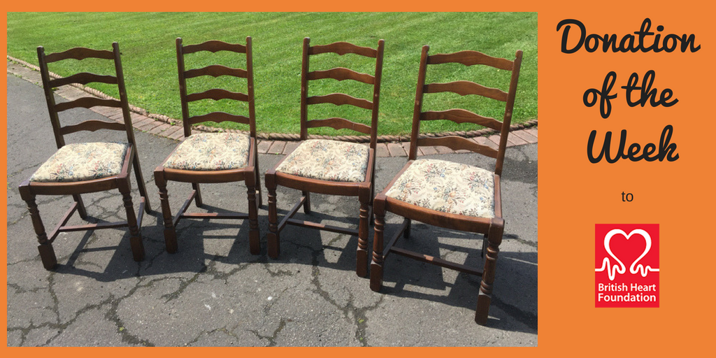 GoneForGoodApp's tweet image. We've seen some great #donations to @TheBHF this week. This set of chairs is just one of them! bit.ly/Donationofthew… #Funickers