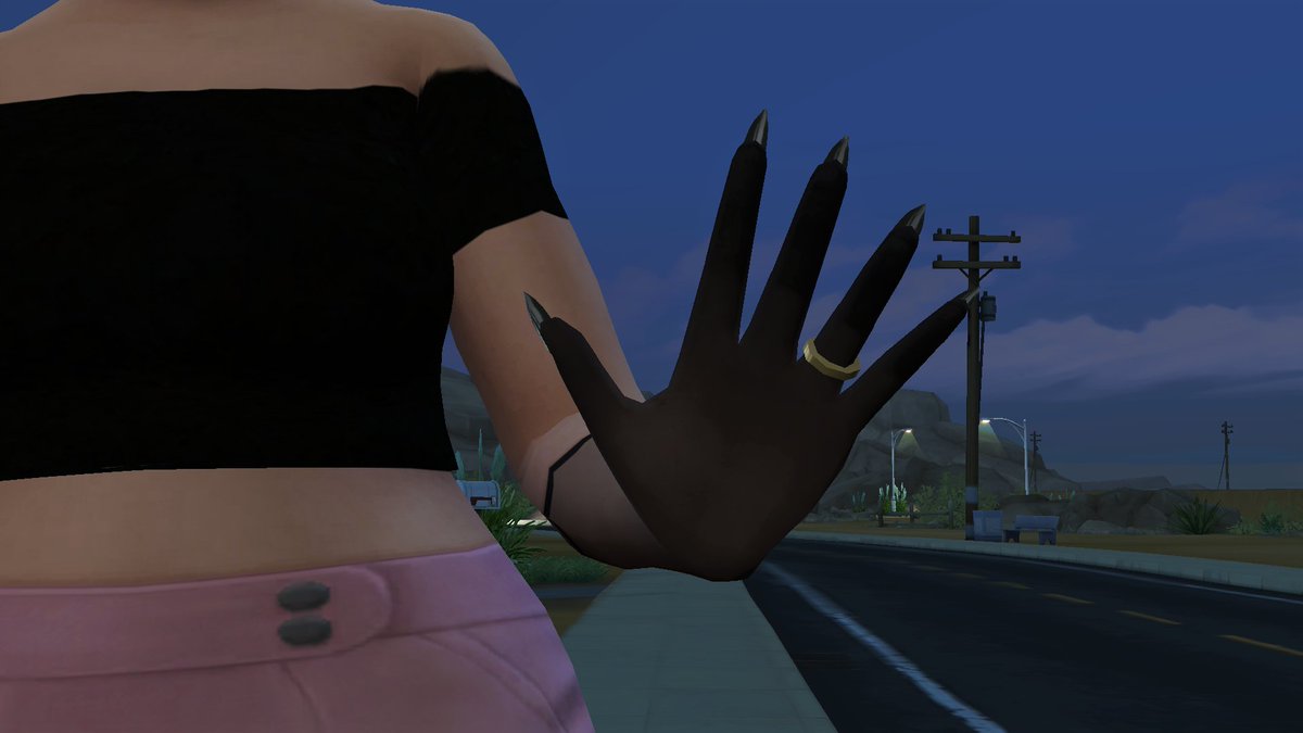 SimmerDre's tweet photo. LIVE now with some Adventure Is Out There by @acousticazuri 
Here's hoping we don't run into the cat claws lady again, it gave me nightmares. #ccproblems #thesims4 https://t.co/qsrCsCNdIr https://t.co/uBcj1hkONU