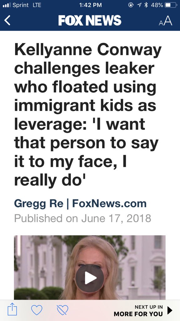 SheafferTracie's tweet photo. @KellyannePolls This is as close to your face as I ever want to get, you miserable, sulphur smelling Hell hound. THE KIDS ARE LEVERAGE FOR A FUCKING WALL.  I wish the rules of 3 on you, you demon spawn. https://t.co/XLhM8GiELL