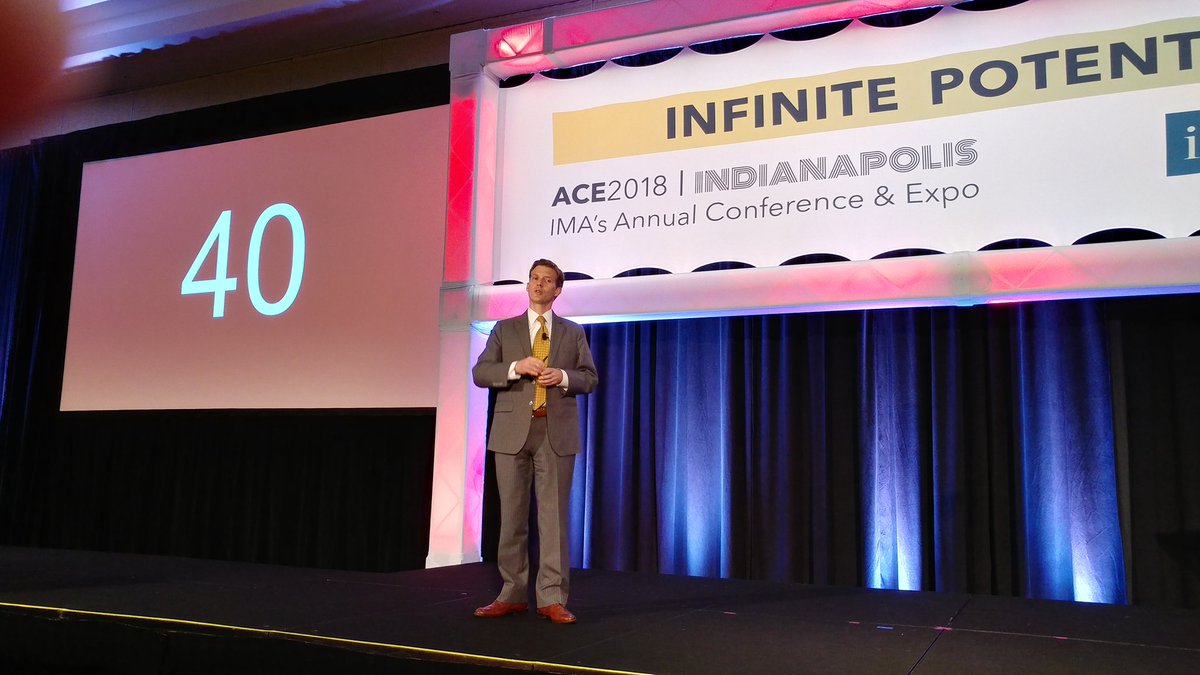 #IMA18ACE  Alec Ross on the future.  40% of the GDP today didn't exist 40 years ago!