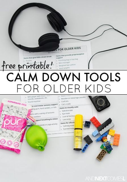 Free printable list of calm down tools for older kids #autism #freeprintables #parenting #autismparenting #autistic #calmdownstrategies #selfregulation #kids #emotions #feelings ift.tt/2JRWBir #socialskills #kids
