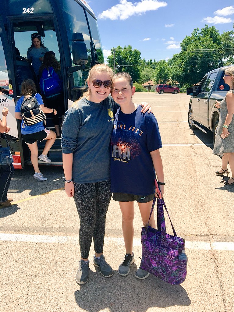 ChisholmFFA's tweet photo. Kassidy D and Bree K are on their way to DC with the WLC group! https://t.co/48MKrwKZb1
