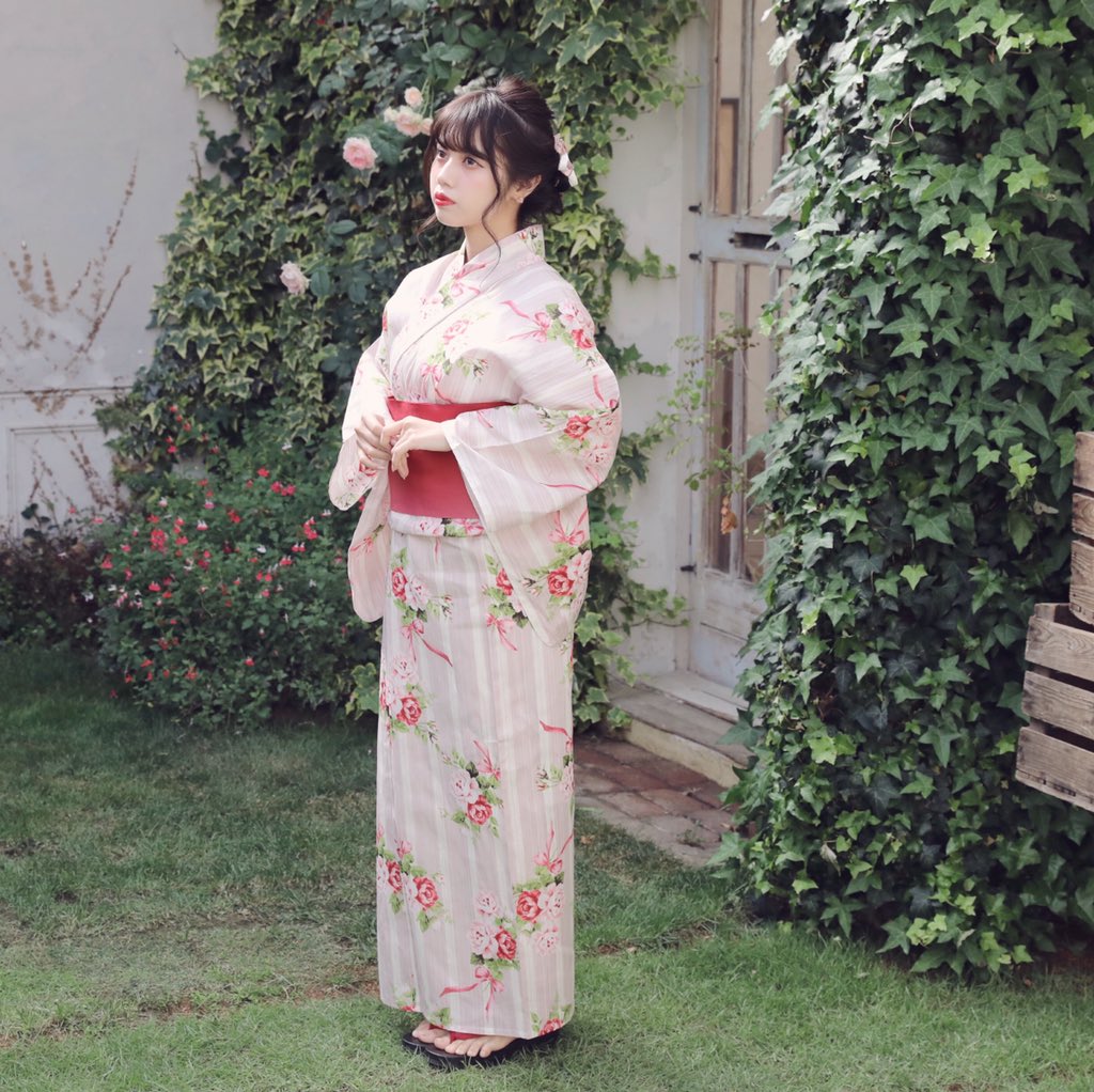 Ank Rouge 浴衣 Press】 ♡Ank Rouge 2018浴衣♡ 浴衣＋帯＋下駄 3点set ¥11,000+tax