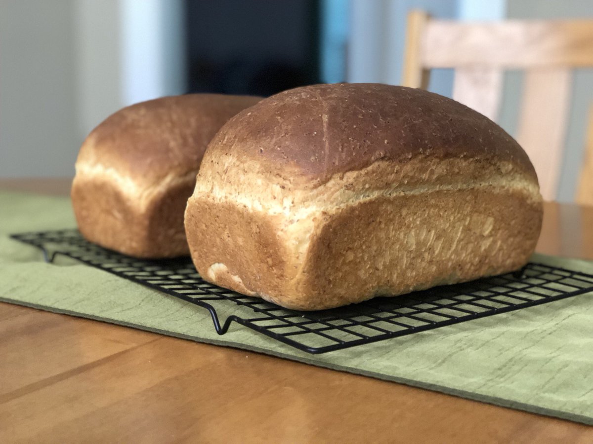 MRHibbard's tweet image. I returned to one of my favorite breads to bake — seven grain honey bread. #breadbaker #baking #homemade