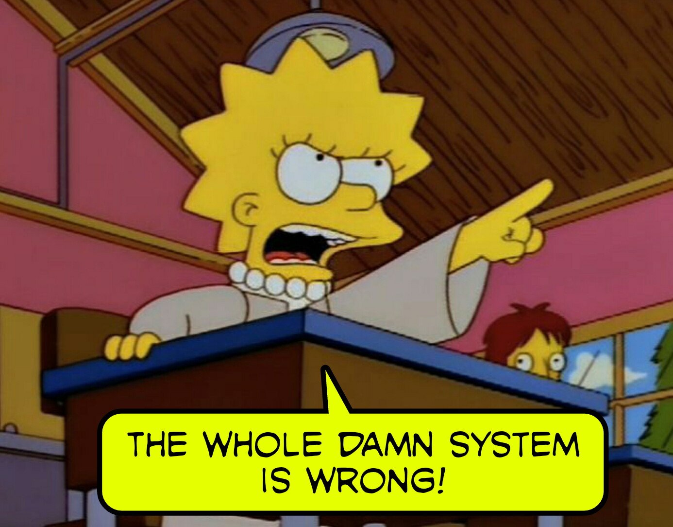 The Simpsons Lisa The Whole Damn System is Wrong Patch