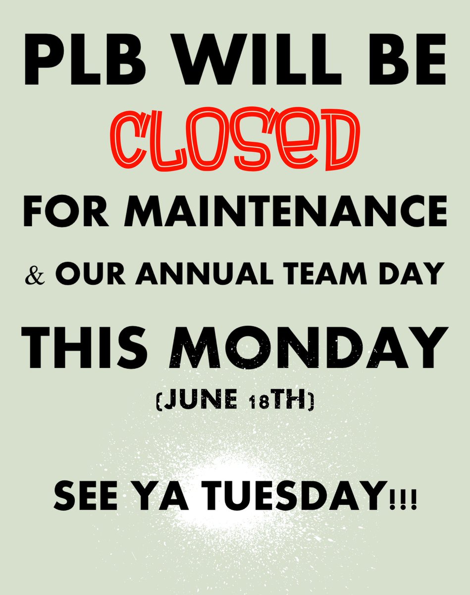 PLB_Vacaville's tweet photo. We’ll be back and better than ever on Tuesday !!! https://t.co/4jdhy6sT7b