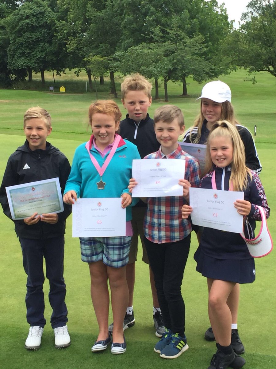 CosbyGolfClub's tweet photo. Super proud of our juniors today. At The Leics Festival we won the team Gross (Will, Ethan, Millen, Sam & Cameron) then Jessie, Harriet & Alex all won prizes. We took 13 and they all had a brilliant day #golf https://t.co/d2IIzokNYB