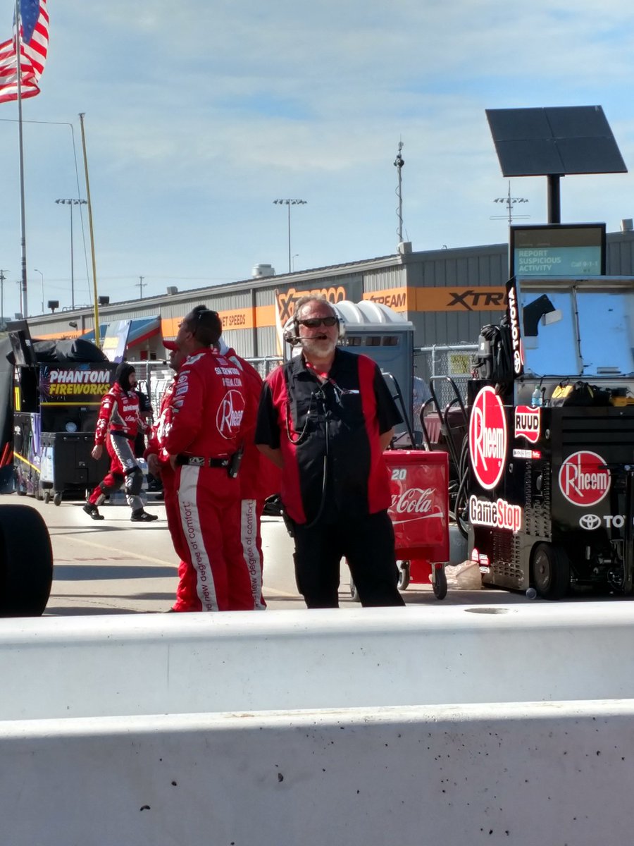 JDMotorsports01's tweet photo. Team owner, Johnny Davis, watching and listening as the race progresses @iowaspeedway! #NASCAR #Iowa250 #SupervisionRequired https://t.co/zafdtNqNVd