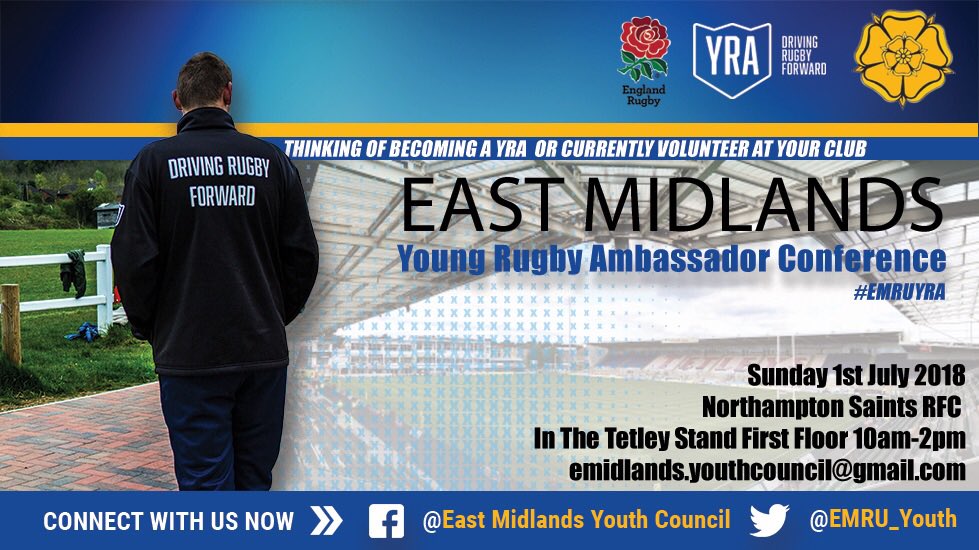 emru_youth's tweet photo. YRA WE WANT YOU!!
Interested in becoming a YRA or want to know more about the program. Join us at @SaintsRugby on Sunday 1st to social network, learn more about the program, enjoy fun team building activities and FREE LUNCH! Sign up now⬇️ https://t.co/w5AgklZEd3 https://t.co/a9KcIjjcoB