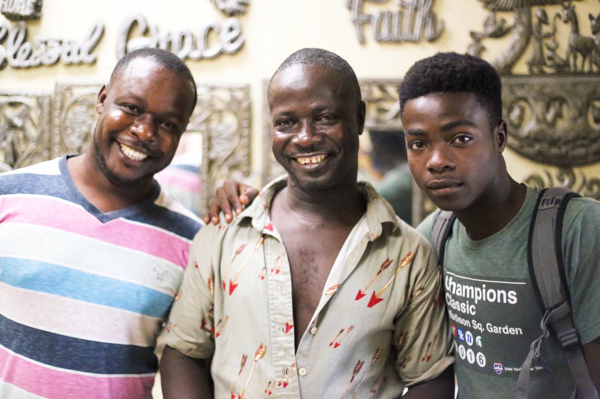 shopkarama's tweet photo. 3 generations of men create, employ, manage, and work hard at this family business metal shop in Haiti ❤️ We are so inspired by their talent and dedication to their families! Happy Father's Day to all our #KaramaPapas in our #SwirlOfGood 😘🌀 https://t.co/l55sirtGKw