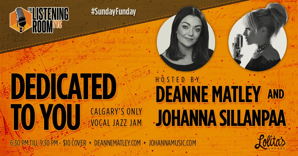 Last <a href="/lryyc/">TheListeningRoomYYC</a> Vocal Jazz Jam of the season tonight hosted by myself and miss <a href="/johannasillan/">Johanna Sillanpaa</a> <a href="/LolitasLounge/">Lolita's Lounge</a> on the <a href="/MusicMileYYC/">Music Mile</a> Bring your Dad! 6:30-9:30 #yycjazz #ininglewood