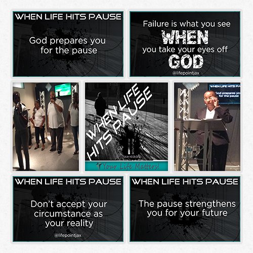 lifepointjax's tweet photo. Sometimes God will place your life on pause to arrest your attention and turn you back to obeying Him. Hear the entire message at: https://t.co/kPCT6Tm0lp https://t.co/NjQQQxo8SB