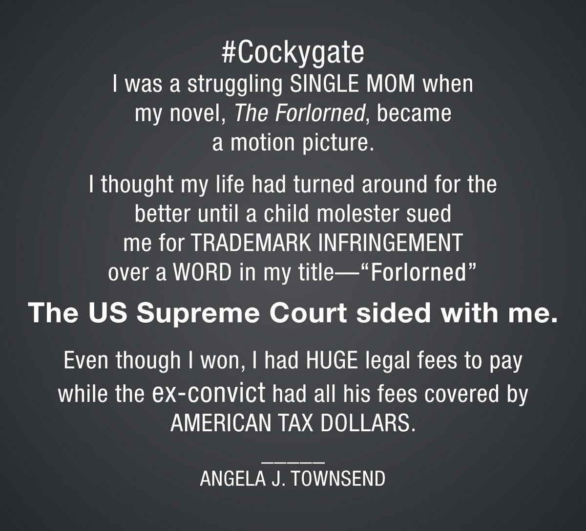 TravelingTrunk1's tweet photo. Please everyone share this! No one should be sued and harassed over a WORD in their book title. @Johnsinrud https://t.co/vipyj7Cwx7