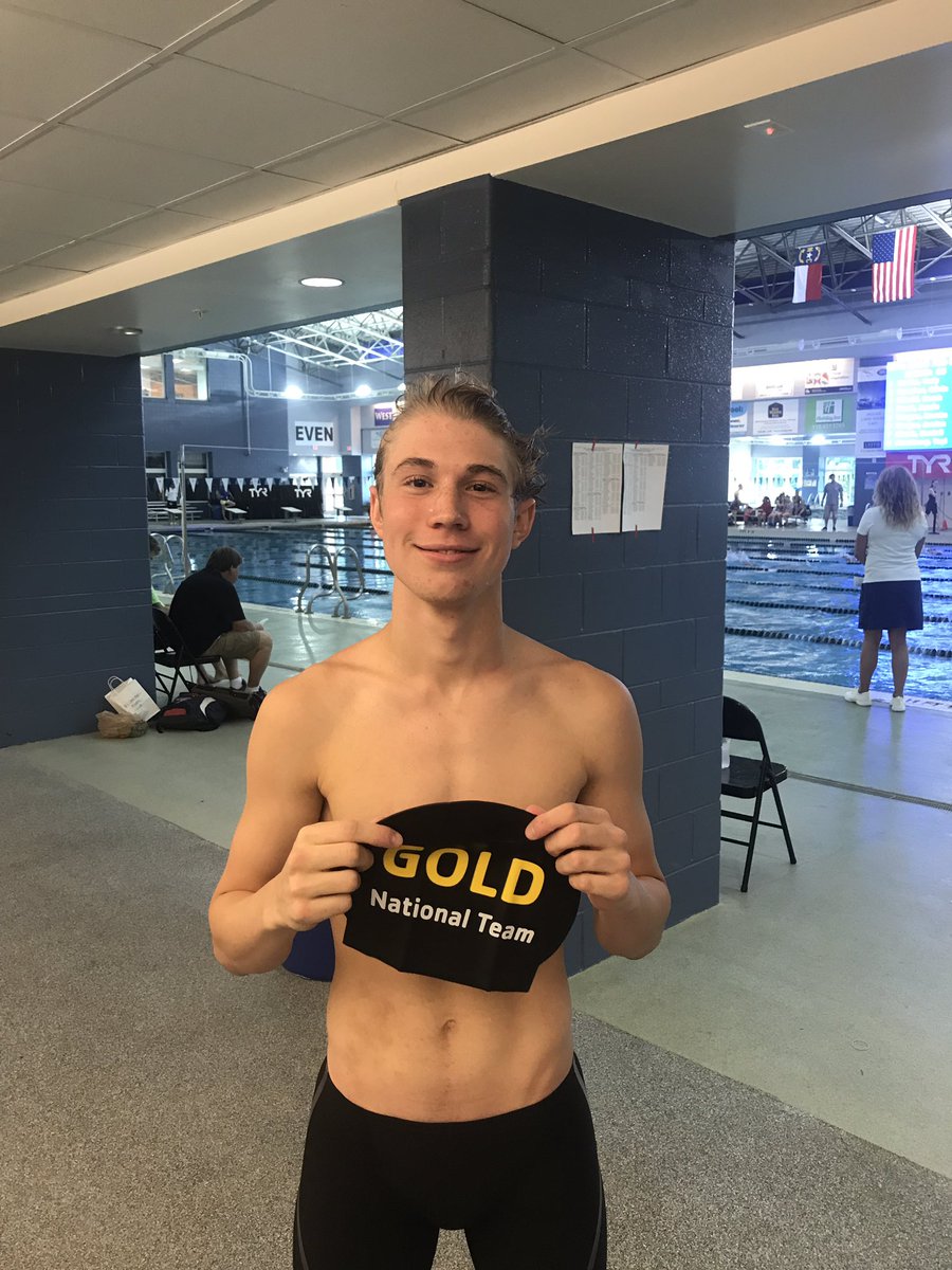 GOLD_Swimming's tweet photo. Stephen Lundberg swam to his first ever YMCA National Cut in the 100 Free at Sunday Night finals. GOLD has 5 individual qualifiers now! https://t.co/3yFm43gODn