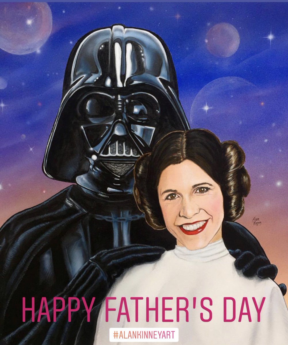 AlanKinneyArt's tweet photo. Happy Father’s Day! #alankinneyart #fathersday #bestdadever #princessleia #darthvader #theSkywalkers #starwars #carriefisher @starwars #fanart #happyfathersday2018 #sundayfunday https://t.co/hH6GHZPfWV