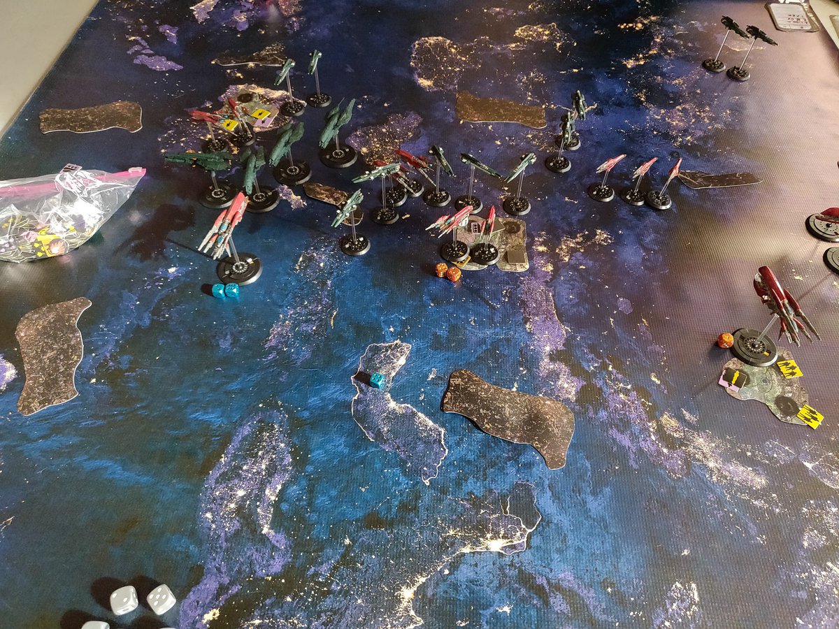 SpencerRugg's tweet image. Photos from last week's #dropfleet games. PHR won the day. #ttcombat #tabletopgaming