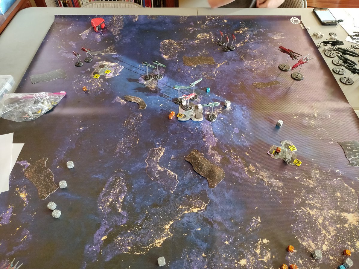 SpencerRugg's tweet image. Photos from last week's #dropfleet games. PHR won the day. #ttcombat #tabletopgaming