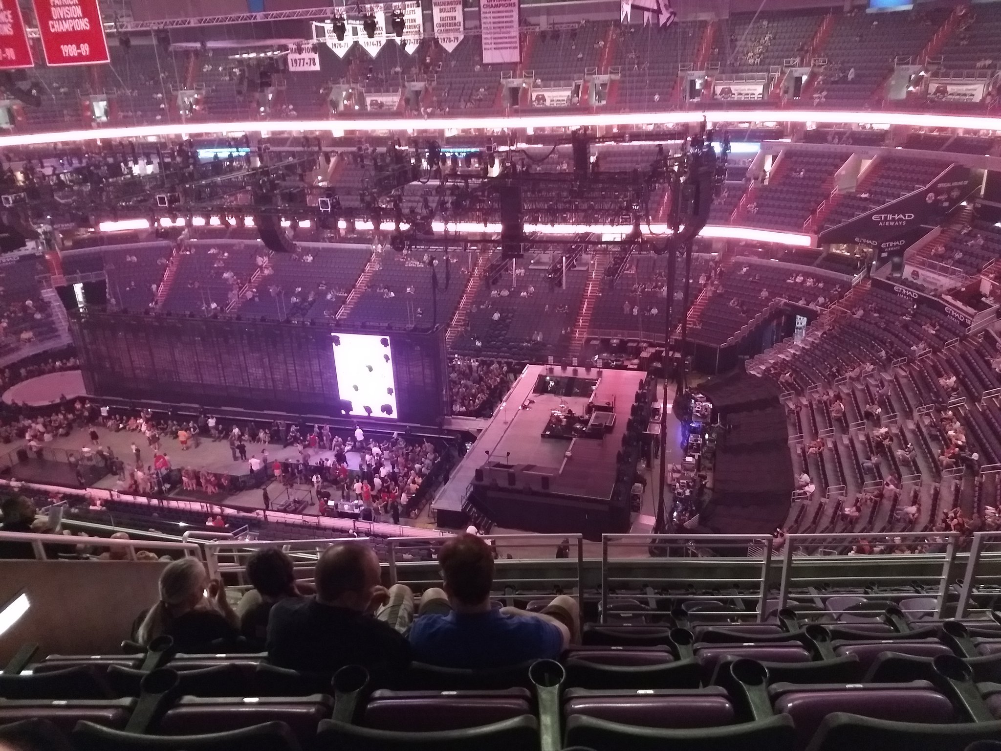 This is the view from certain nosebleed seats in Capital One Arena