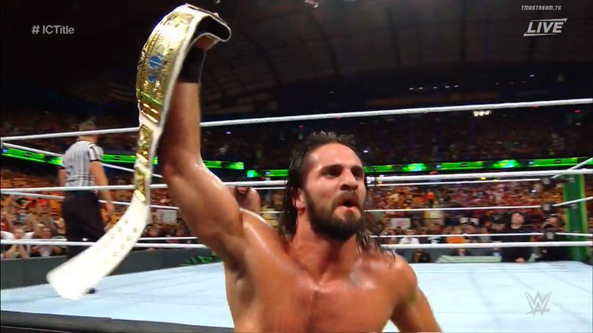 HeroeDelDistrit's tweet photo. En una buena Lucha #SethRolling Retiene el campeonato intercontinental ante #Elias #MoneyInTheBank https://t.co/TyJEYMF4yu