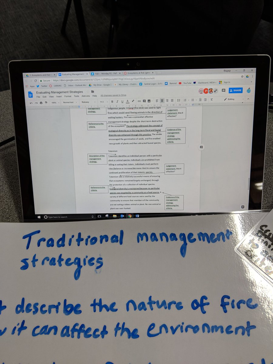 Mr_Sciortino's tweet photo. Yr 12 #geography deconstructing model paragraphs for an evaluate question on #ecosystems and their management. They used laminated A3 sheets as mini whiteboards in pairs #gregography #GeoSPC #gregsclassroom https://t.co/lr0VeLry9A