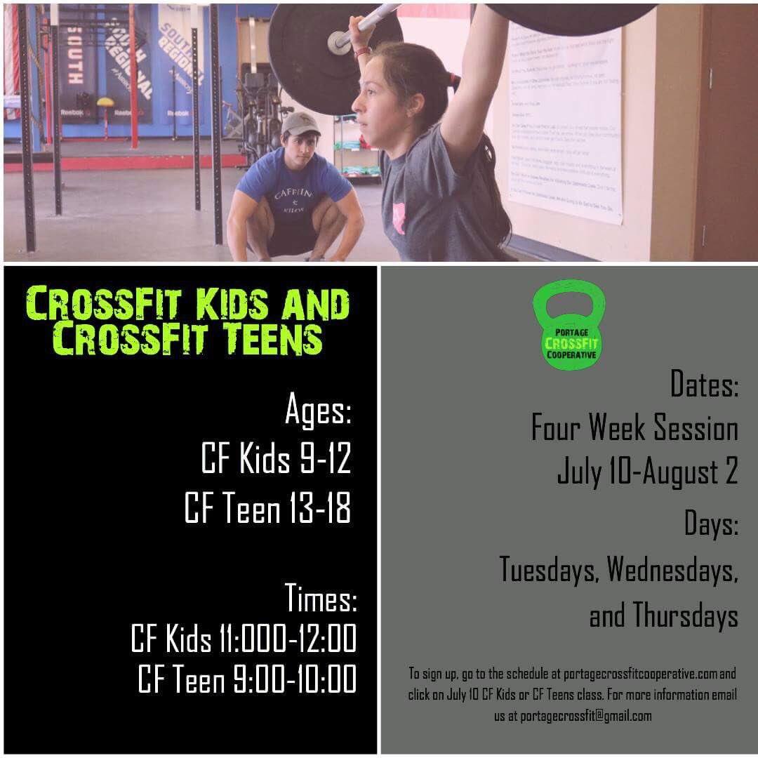 Join our supportive community and stand out while you’re fitting in!

Only 12 spots available - Reserve your spot today!!
#portagecrossfitcoop #crossfit #crossfitteen #crossfitkid #constantlyvaried #functionalmovements #strength #power #conditioning #buildingbetterathletes