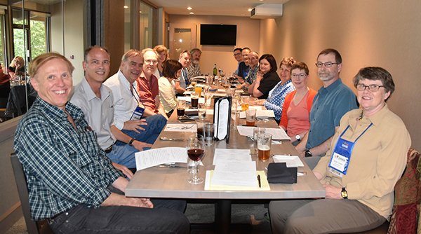 CSIROPublishing's tweet photo. The #IntlJWildlandFire Editorial Board got together for a meeting at the recent #FireContinuum Conference in Montana last month. Such a great opportunity to get so many international editors together in one room! Meet the board here: https://t.co/A7sO8dRhPh @IAWF https://t.co/3m8yeqaOW6