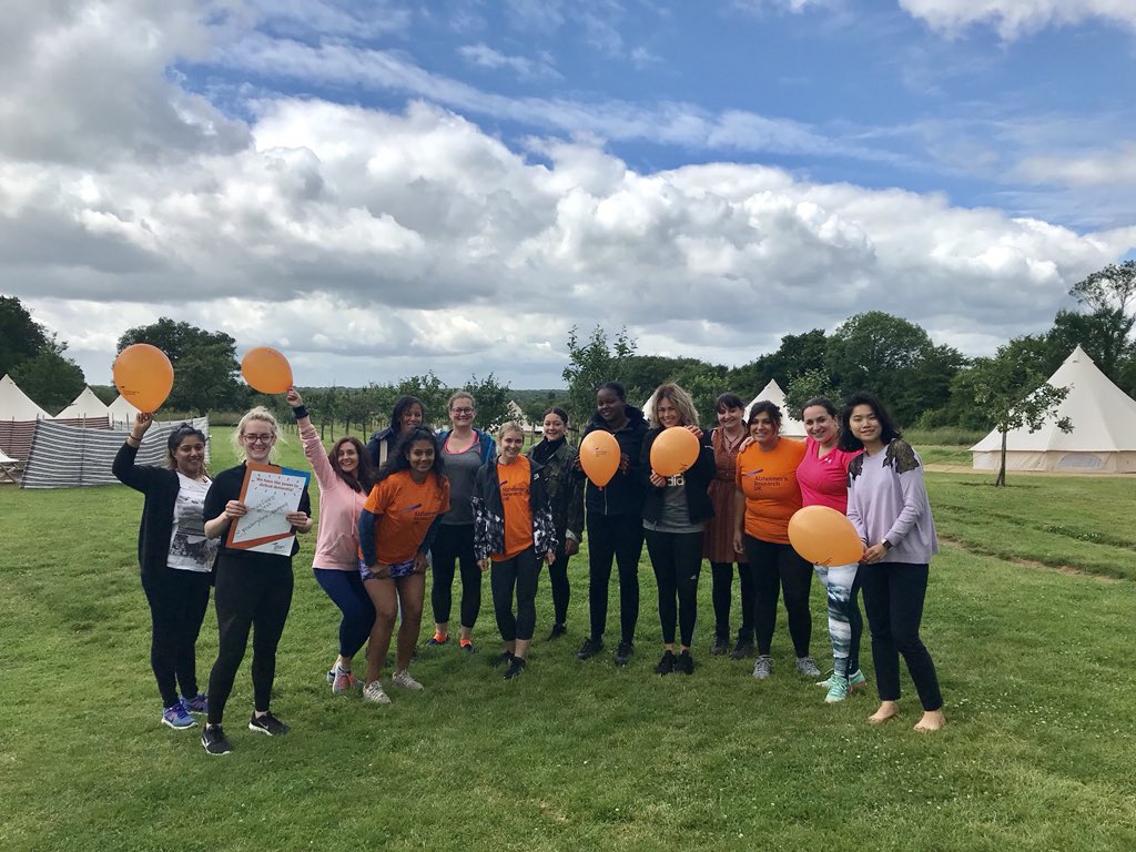 Such a wonderful weekend <a href="/GooseberryField/">Gooseberry Glamping</a>! <a href="/ptbynature/">Maya Saffron</a> &amp; I ran a fitness retreat to raise funds for <a href="/ARUKnews/">Alzheimer's Research UK</a> - hard work but so worthwhile. We’ve laughed, bonded, exercised, toasted marshmallows &amp; enjoyed lots of wine <a href="/ChapelDownWines/">Chapel Down</a> 😊#alzheimersawareness