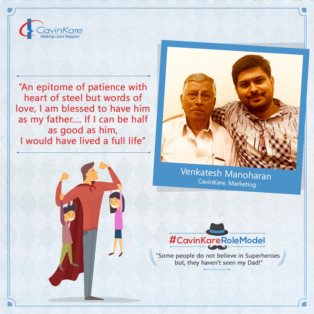 CavinKareIndia's tweet photo. Here is what Mr. Venkatesh Manoharan, from our Marketing Department, has to say about his father.
#CavinKare #CavinKareRoleModel #HappyFathersDay https://t.co/uDPlYuqpBb