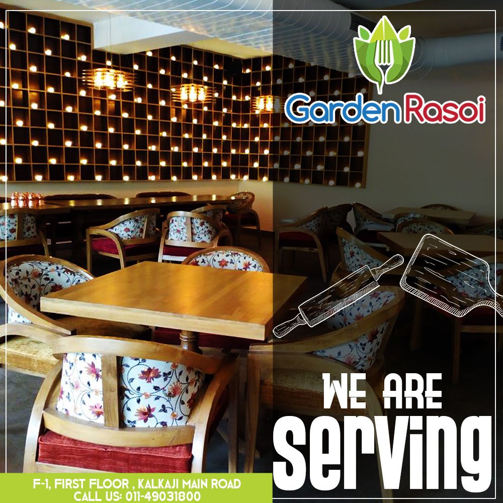 Circle_Cafe_Bar's tweet photo. We went off for a while as we were reconstructing the full space. Come over and experience our new look at F-1 ,1st floor, Kalkaji with the name of #GardenRasoi. Dial 01149031800 for details! https://t.co/3WejJzlAp5