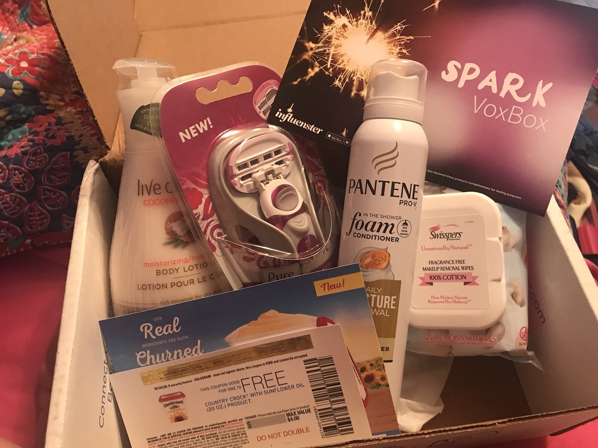 carmeneiland's tweet photo. Pumped to try all my free stuff from @Influenster! #PureSilkSpa #LiveCleanCoconut #Pantene #Swisspers #CountryCrockSunflower https://t.co/7GYV684Y5C
