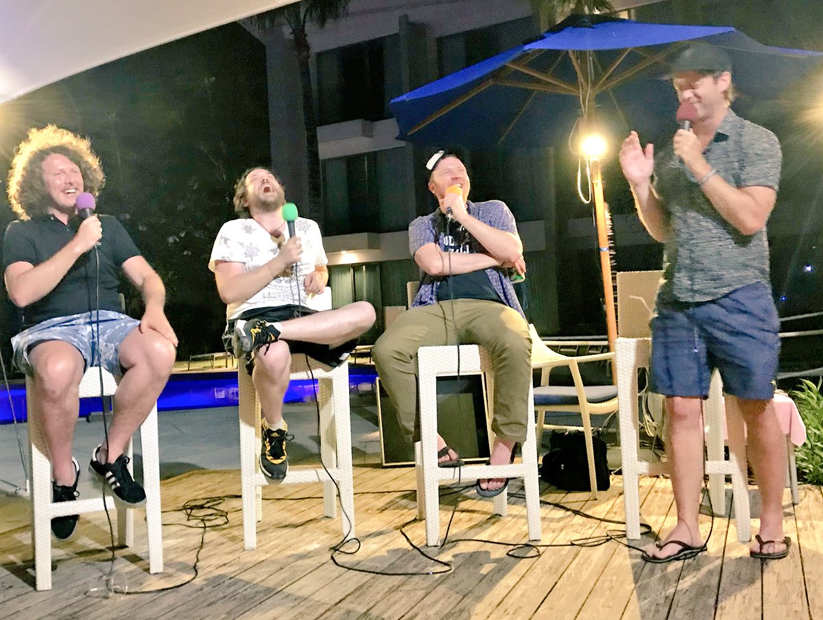 joeblander's tweet image. Ripper gig tales from @KarlChandler for @capperflapper  @WeedWideWebb @reynoldsgareth on #TheHighwayToNothing podcast . Live at #kohsamuipodfest18