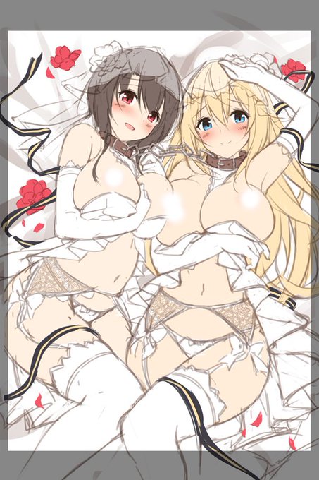 夏用のB2タペストリー色ラフ。ウエディングドレスって2次だとえろ下着だと思う(`・ω・') 