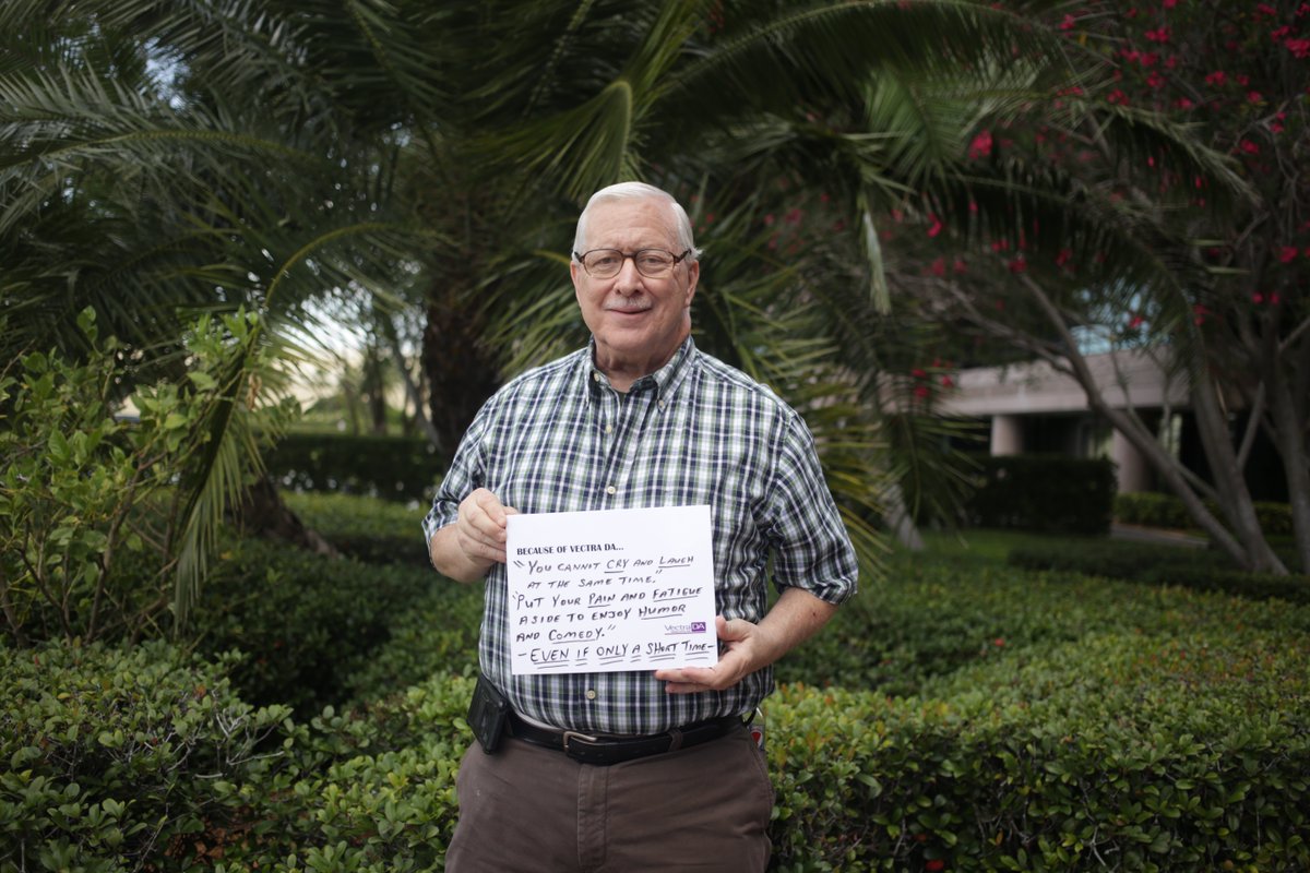 VectraScore's tweet photo. We love Stephen, one of our Crescendo ambassadors. For #rheum awareness month, he advises other patients: "You cannot cry and laugh at the same time. Put your pain and fatigue aside to enjoy humor and comedy. Even if only a short time." #ReDefiningRA https://t.co/GKOtGTZhev