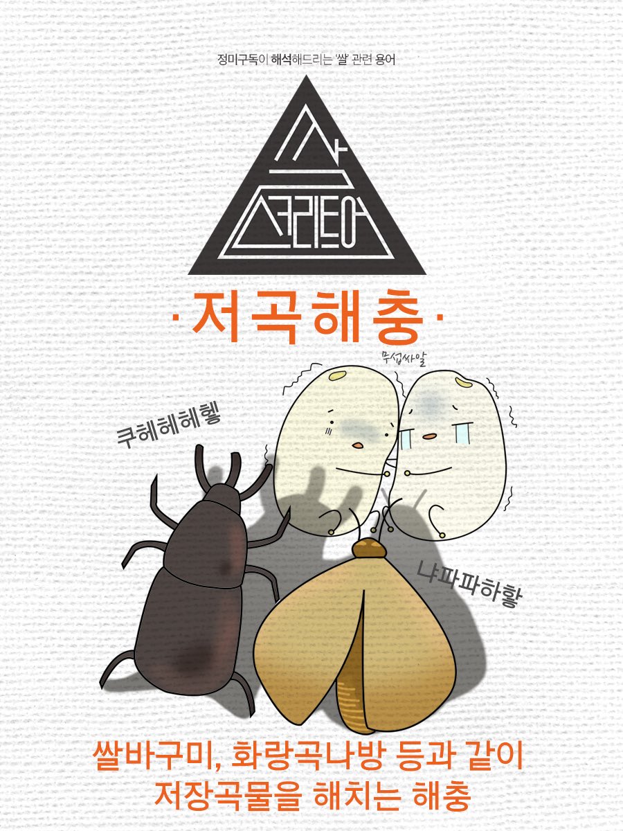 deliverice's tweet photo. 정미구독이 해석해드리는 #쌀 관련 용어 #쌀스크리트어 여름, 더위의 시작에 알려드릴 단어는 #저곡해충!
저곡해충은 쌀바구미, 화랑곡나방 등 저장곡물을 해치는 해충입니다. 특히, 날씨가 더워지면 더 왕성하게 활동하는데 구입하신 정미구독 꼭 냉장보관해 주세요!
#정미구독 #정기배송 #rice https://t.co/7OTuTmRB9M