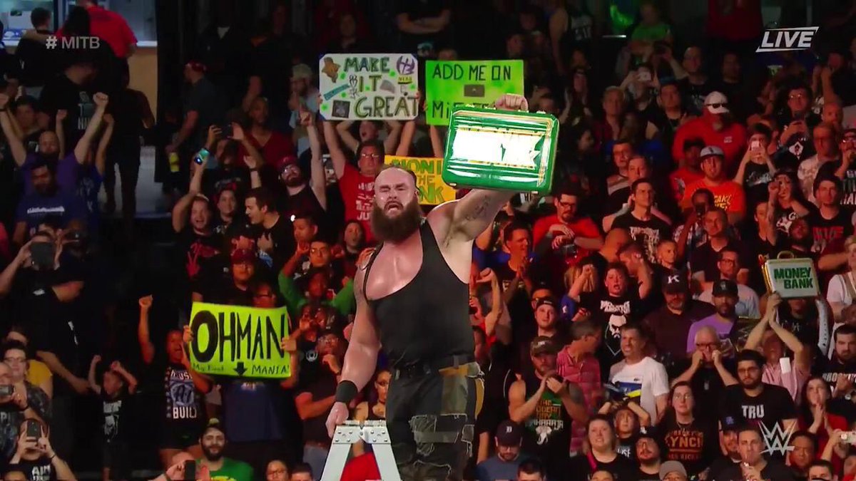 SliceWrestling's tweet photo. Retweet If You're Happy @BraunStrowman Has Won The Men's #MoneyInTheBank !!!! https://t.co/ptVJknVhPF