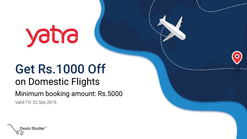 dealsshutter's tweet photo. Travelling is fun; Thus, make it more enjoyable by availing #YatraCoupons and #YatraOffers from Dealsshutter. Avail the #discounts now and visit https://t.co/OaEDcocQ7v https://t.co/B0769ns5n5