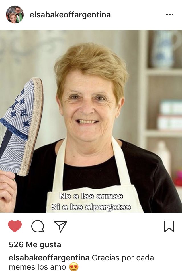 higuadi's tweet photo. “Me quiero pegar un tiro con una alpargata” JAJAJAJAJAJAJA #BakeOffArgentina #ElsaBakeoff https://t.co/5fNJwKwZKE