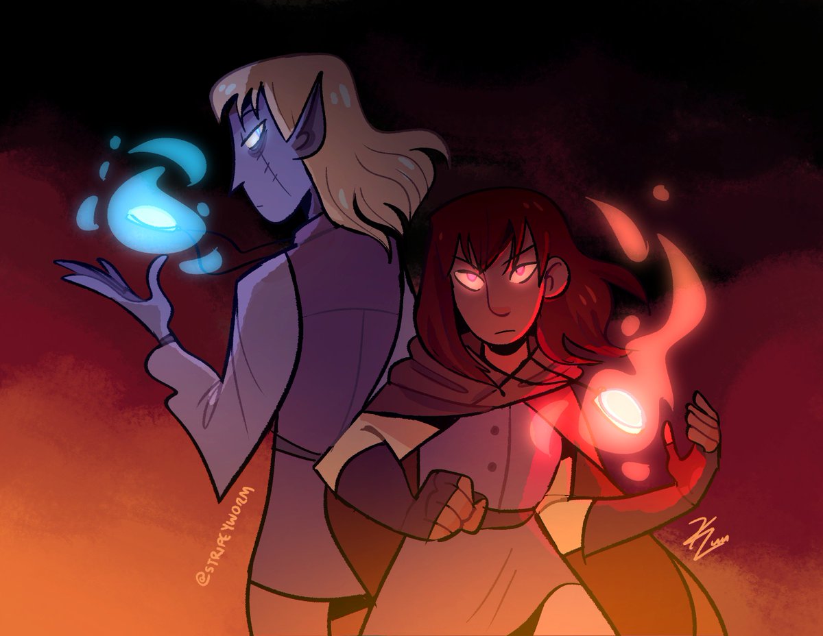 stripeyworm's tweet image. First in my #IndieInspiration is fanart of Emily and Trellis from @boltcity 's Amulet series! I've been reading Amulet since I was 13 and it was one of the first comics I really loved. I can't really express how much these books have inspired me as a young storyteller and artist