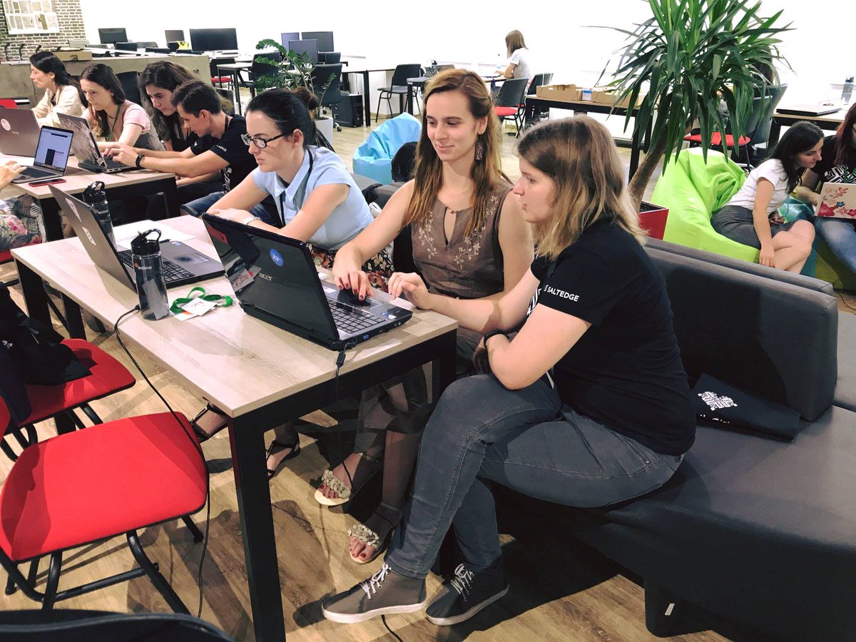 RailsGirlsMD's tweet photo. Thanks to Nicoleta Iliuha for telling our participants about how looks matter on the example of CSS, HTML and Bootstrap. Now we are ready to make super nice web apps 😎 #railsgirls #railsgirlschisinau https://t.co/0okFC3q1QF