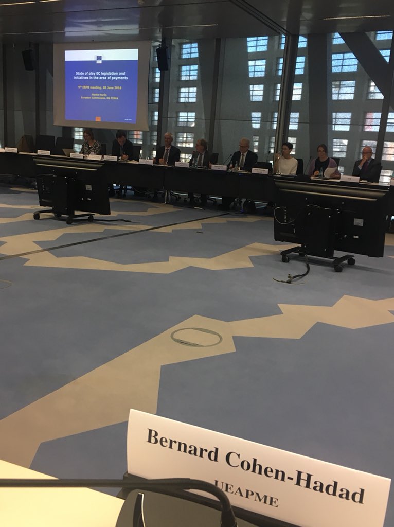 bcohenhadad's tweet photo. #Payments an honour to represent @UEAPME for the ninth meeting of the Euro Retail Payment Board #ERPB @ecb and encourage the development of new Payments in 🇪🇺with SMEs @CPMEnationale @banquedefrance https://t.co/kHH5VKFR5j
