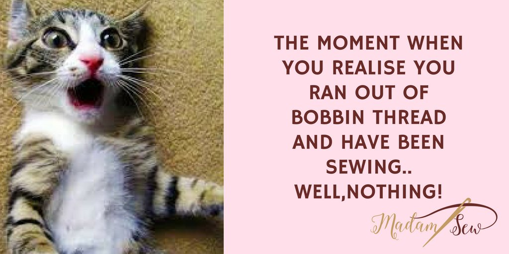 madam_sew's tweet image. Oh damn, it!

#SewingHumor #Bobbin