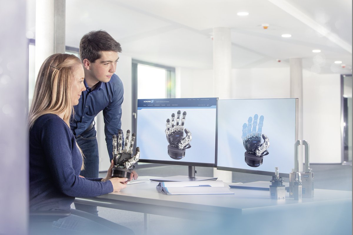 MECHATRONIK_CM's tweet photo. 💻✋🤖 Paukenschlag: #Siemens PLM Software und #Schunk verkünden OEM-Partnerschaft – Rasanter Einstieg in die #Simulation von Handhabungslösungen
@automaticafair #automatica2018 @SiemensPLM_DE @SCHUNK_HQ #SiemensNX #digitaltwin #robotik #MECHATRONIK
📰 https://t.co/wJJwa2l0a9 https://t.co/5cKUrZp8rs