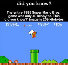 _EduRamp's tweet image. Did you know facts? #SuperMarioBros #kilobytes #images #size #Coding #EduRamp